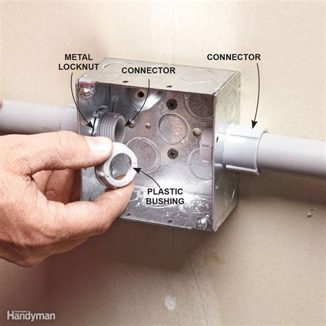 metal conduit into plastic box|pvc conduit to metal box.